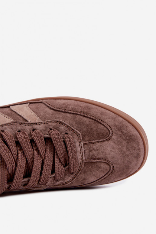 Naiste sneakersid pruunist nahast Vinceza 95438