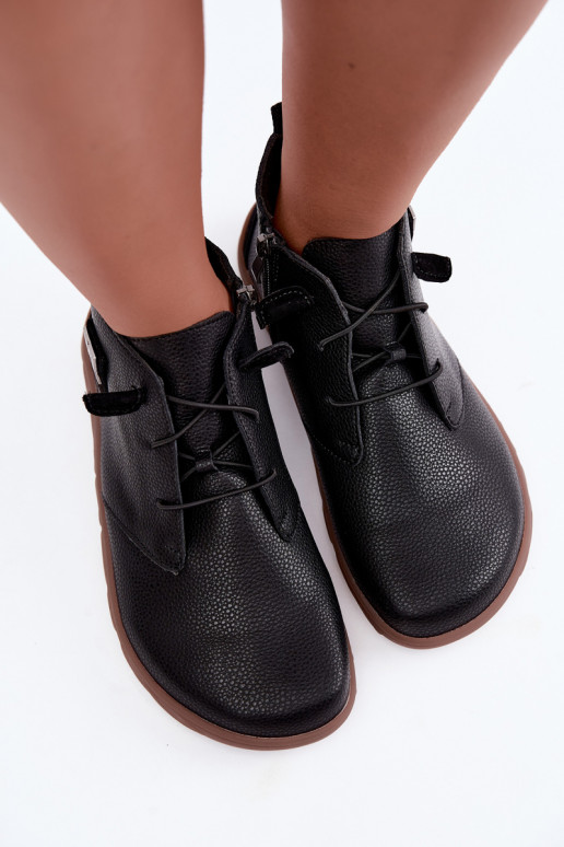 Nahast naiste kingad Barefoot, must Sireya