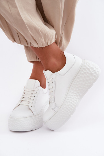 Pealhk Sneakers tüüpi jalanõud platvormiga Zazoo N1000S4 valget värvi 2