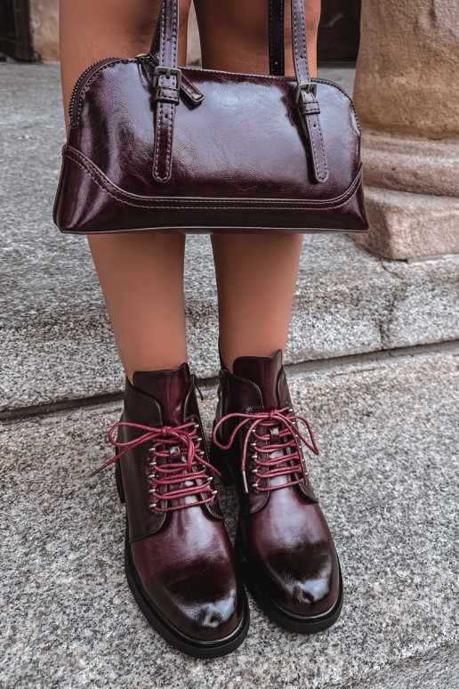 Soojad ankle boots, burgundia