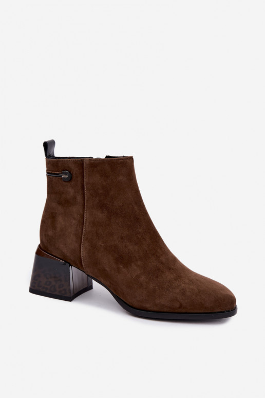 Lurelia pruuni kunstsuede saapad