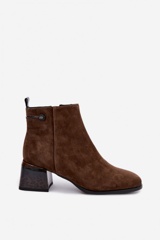 Lurelia pruuni kunstsuede saapad