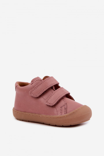 Tumedat roosad laste nahast jalanõud Barefoot Froddo G2130328-6