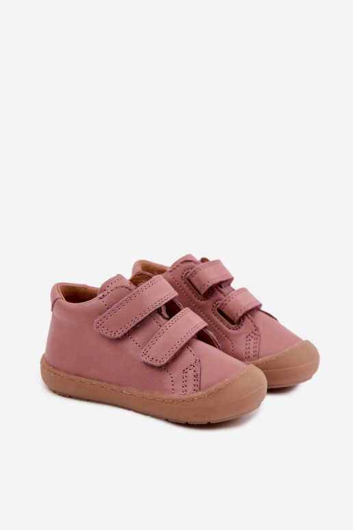 Tumedat roosad laste nahast jalanõud Barefoot Froddo G2130328-6