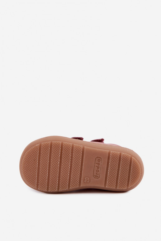 Tumedat roosad laste nahast jalanõud Barefoot Froddo G2130328-6