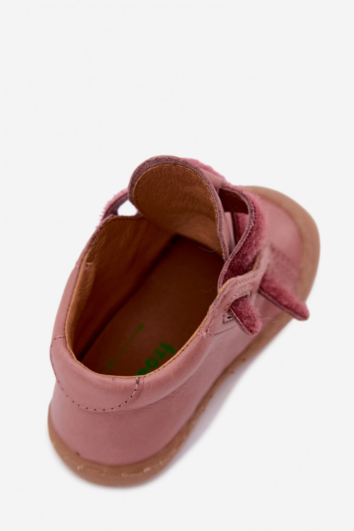 Tumedat roosad laste nahast jalanõud Barefoot Froddo G2130328-6