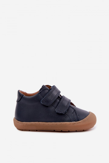 Tumedad sinised laste nahast jalanõud Barefoot Froddo G2130328 2