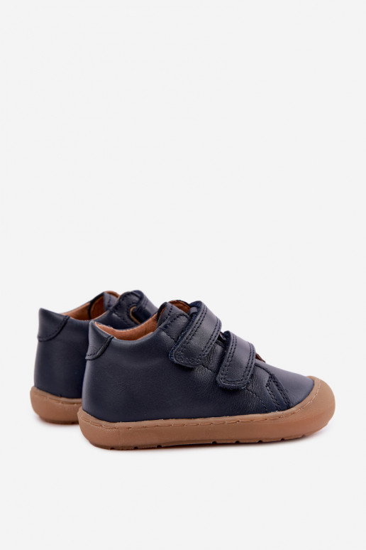 Tumedad sinised laste nahast jalanõud Barefoot Froddo G2130328