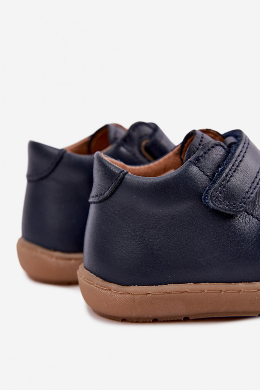 Tumedad sinised laste nahast jalanõud Barefoot Froddo G2130328