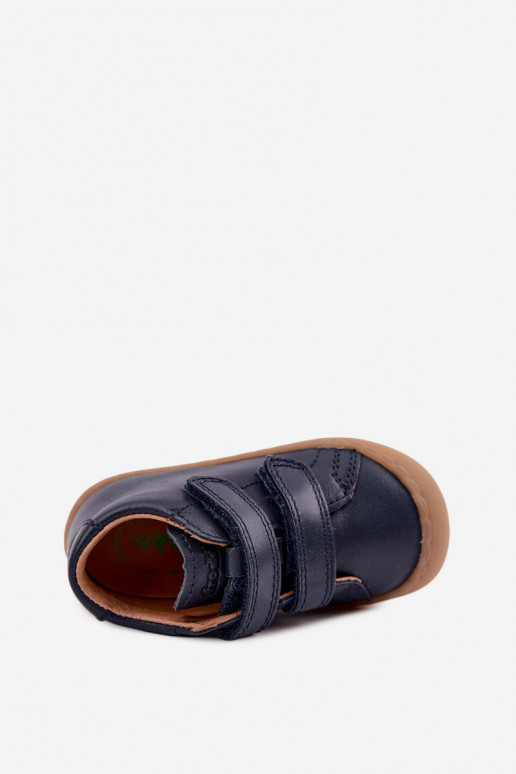 Tumedad sinised laste nahast jalanõud Barefoot Froddo G2130328