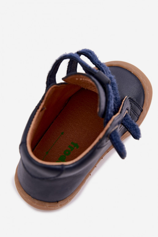Tumedad sinised laste nahast jalanõud Barefoot Froddo G2130328
