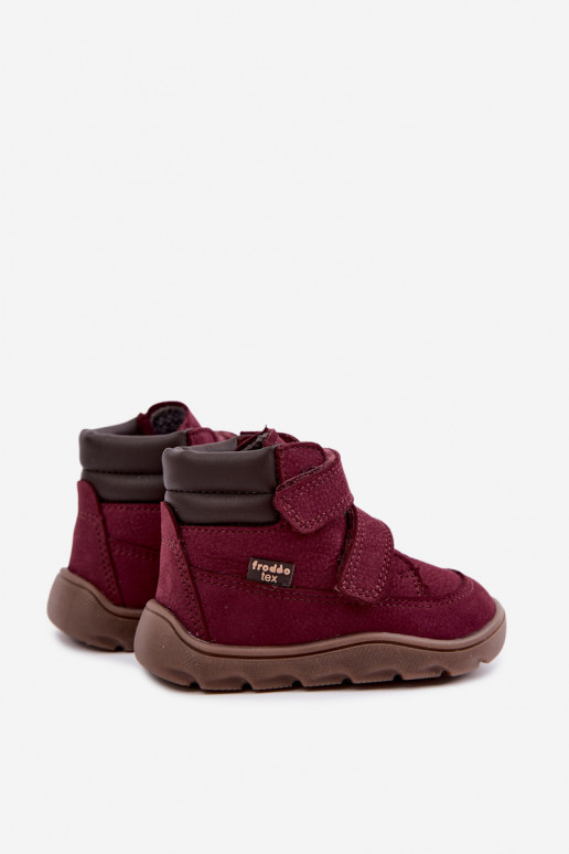 Burgundia laste nahast jalanõud Barefoot Froddo G2110150-9