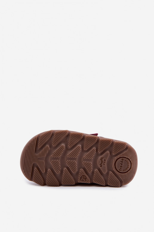 Burgundia laste nahast jalanõud Barefoot Froddo G2110150-9