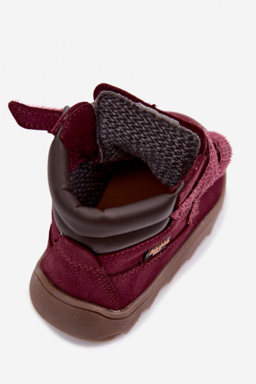 Burgundia laste nahast jalanõud Barefoot Froddo G2110150-9