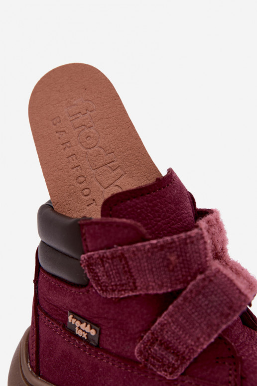 Burgundia laste nahast jalanõud Barefoot Froddo G2110150-9