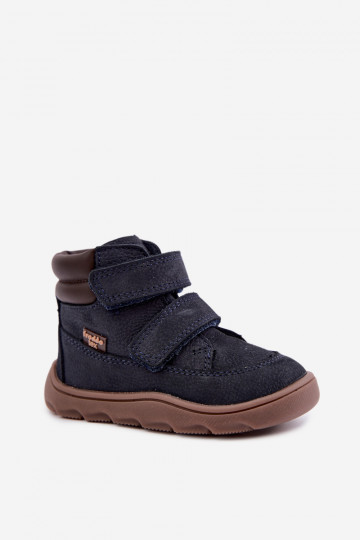 Tumedad sinised laste nahast jalanõud Barefoot Froddo G2110150