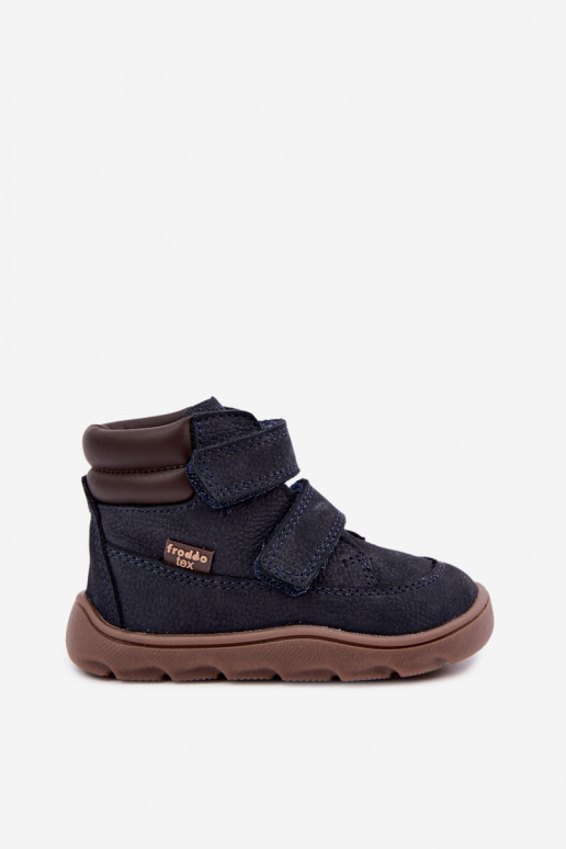 Tumedad sinised laste nahast jalanõud Barefoot Froddo G2110150