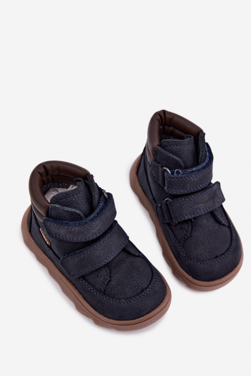 Tumedad sinised laste nahast jalanõud Barefoot Froddo G2110150