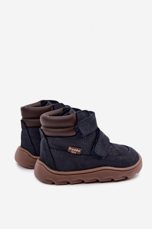 Tumedad sinised laste nahast jalanõud Barefoot Froddo G2110150