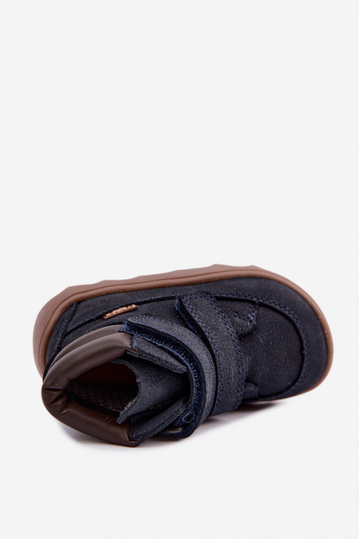 Tumedad sinised laste nahast jalanõud Barefoot Froddo G2110150