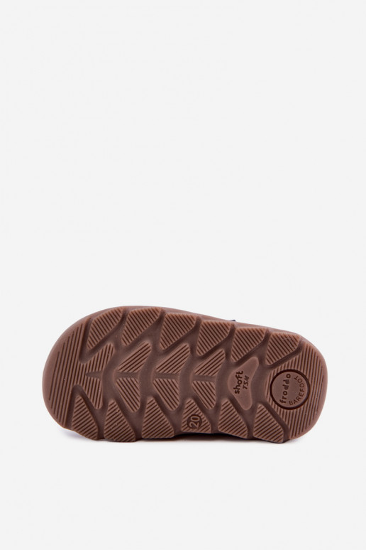 Tumedad sinised laste nahast jalanõud Barefoot Froddo G2110150