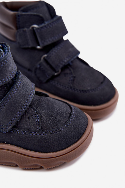 Tumedad sinised laste nahast jalanõud Barefoot Froddo G2110150