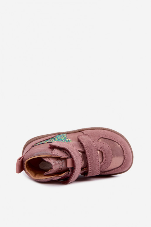 Roosad laste kunstnahast jalanõud Barefoot läikiva Froddo G2110157-5
