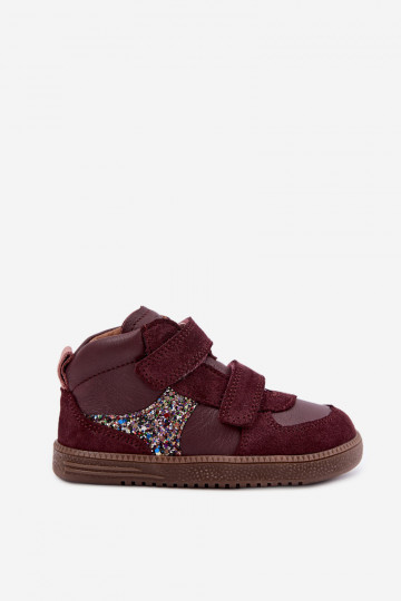 Burgundia laste kunstnahast jalanõud Barefoot Froddo G2110157-4 2
