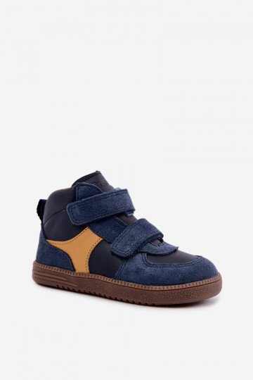 Tumedad sinised laste kunstnahast jalanõud Barefoot Froddo G2110157