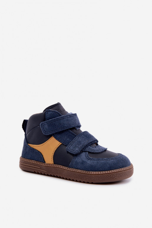 Tumedad sinised laste kunstnahast jalanõud Barefoot Froddo G2110157