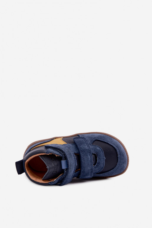 Tumedad sinised laste kunstnahast jalanõud Barefoot Froddo G2110157