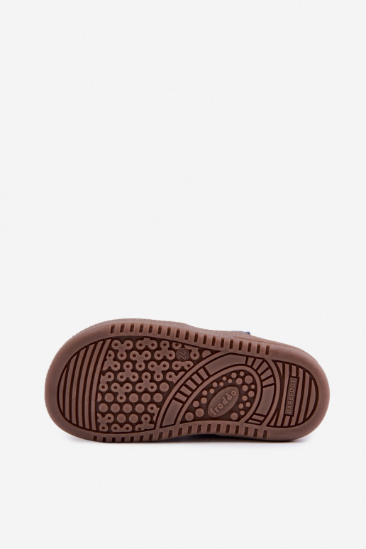 Tumedad sinised laste kunstnahast jalanõud Barefoot Froddo G2110157