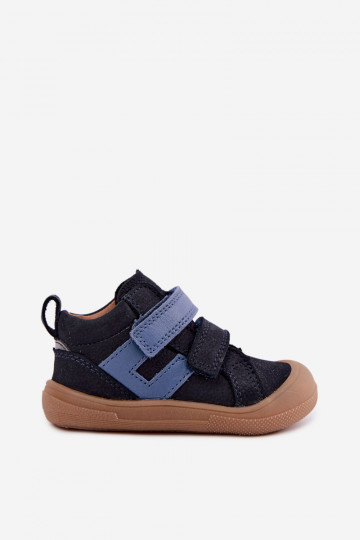 Tumedad sinised laste nahast jalanõud Barefoot Froddo G2130380 2