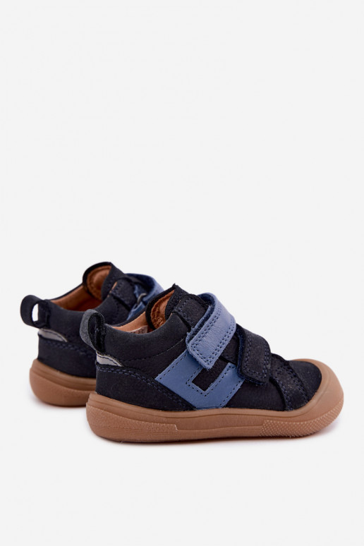 Tumedad sinised laste nahast jalanõud Barefoot Froddo G2130380