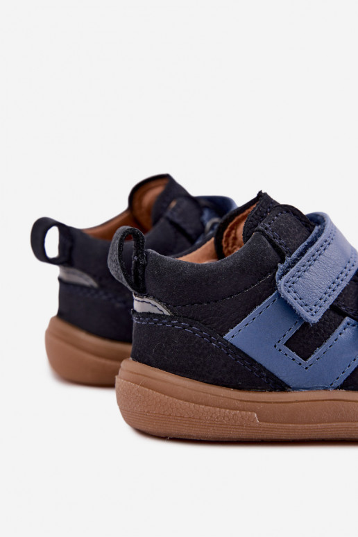 Tumedad sinised laste nahast jalanõud Barefoot Froddo G2130380