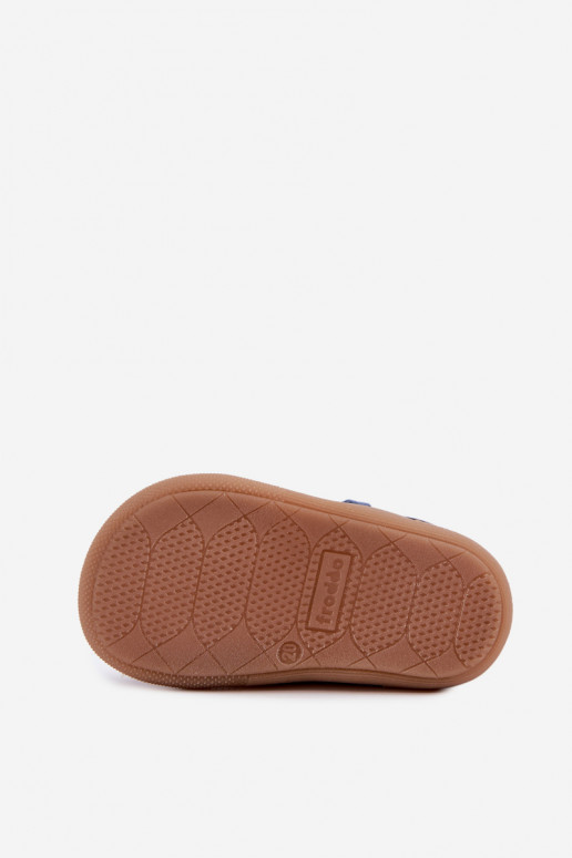 Tumedad sinised laste nahast jalanõud Barefoot Froddo G2130380