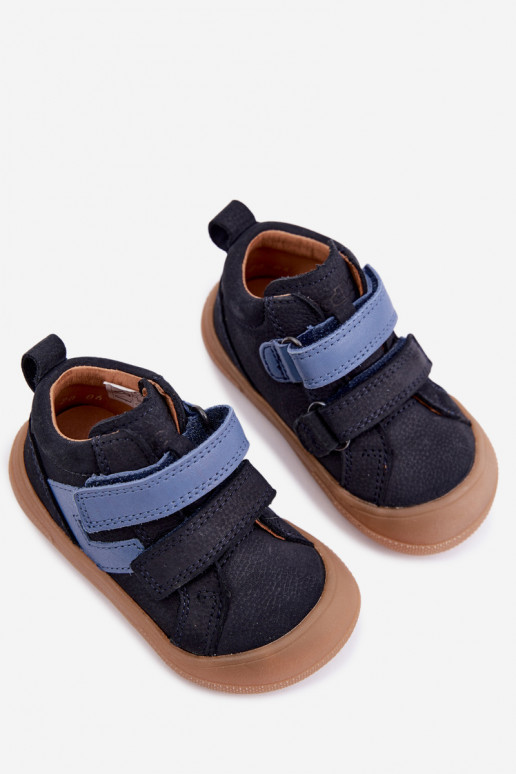 Tumedad sinised laste nahast jalanõud Barefoot Froddo G2130380