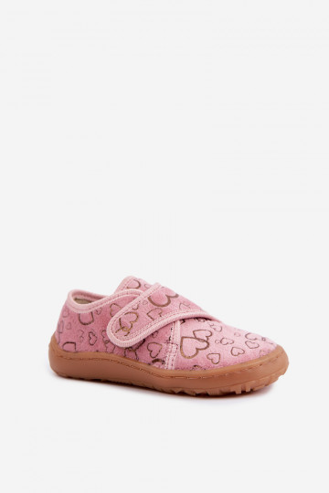 Laste sussid kleepuvate kinnitustega Barefoot Širdelės Froddo G1700438-18 roosas