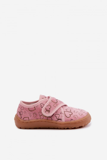 Laste sussid kleepuvate kinnitustega Barefoot Širdelės Froddo G1700438-18 roosas 2
