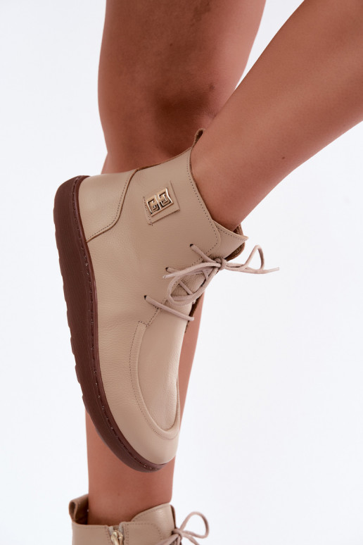 Nahk naiste barefoot soojad jalanõud sandi värviga Zazoo 3077