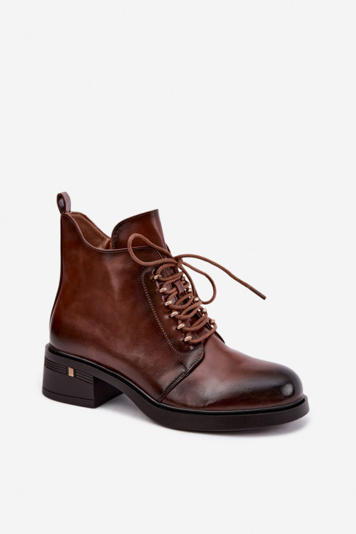 Soojad ankle boots, pruun