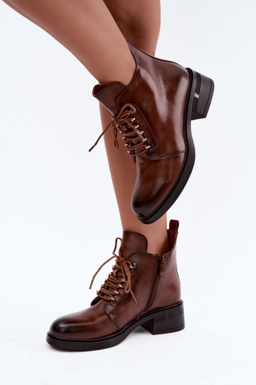 Soojad ankle boots, pruun
