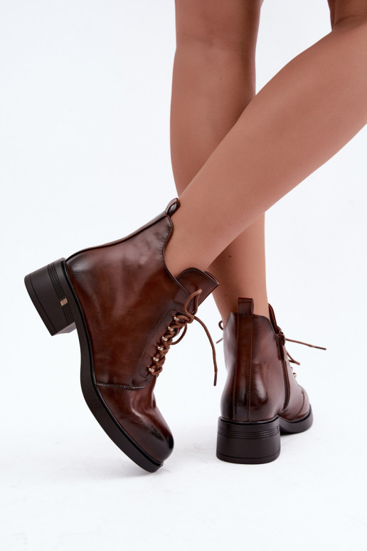 Soojad ankle boots, pruun