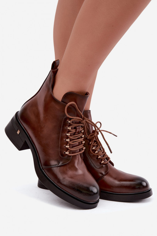 Soojad ankle boots, pruun
