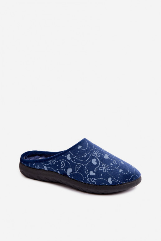 Tumedat sinised naiste sussid mustritega Inblu ET000041