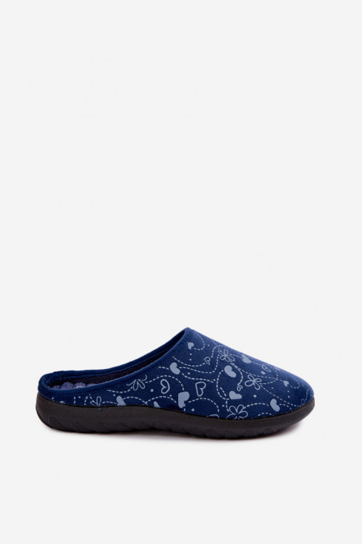 Tumedat sinised naiste sussid mustritega Inblu ET000041