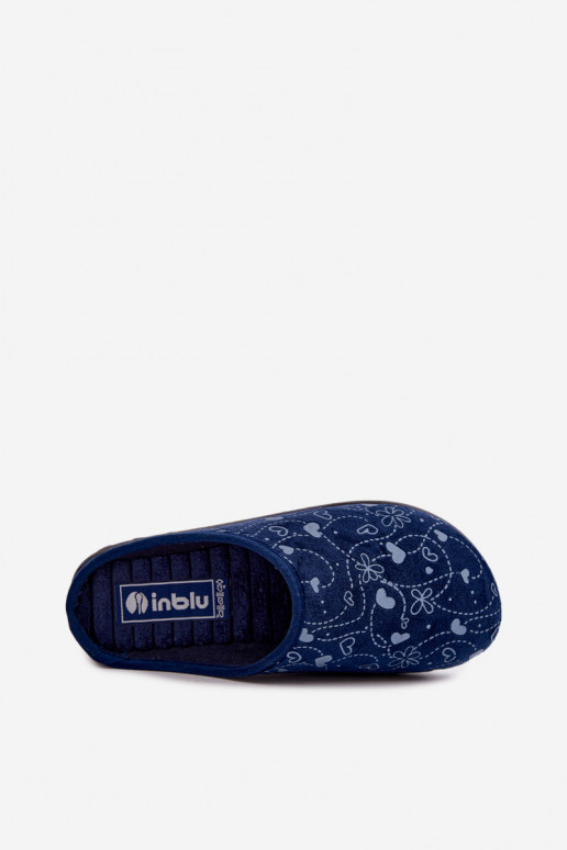 Tumedat sinised naiste sussid mustritega Inblu ET000041