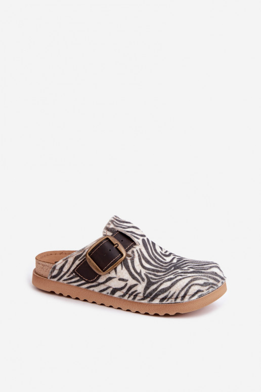 Zebra naiste klompid pandlatega DJ000016