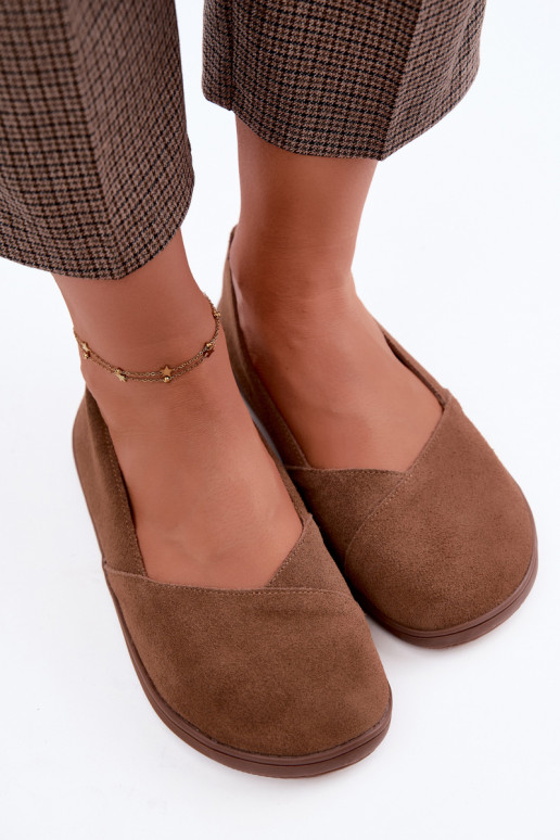Barefoot ballet flats kunstsuede pruunis värvuses Mirelia