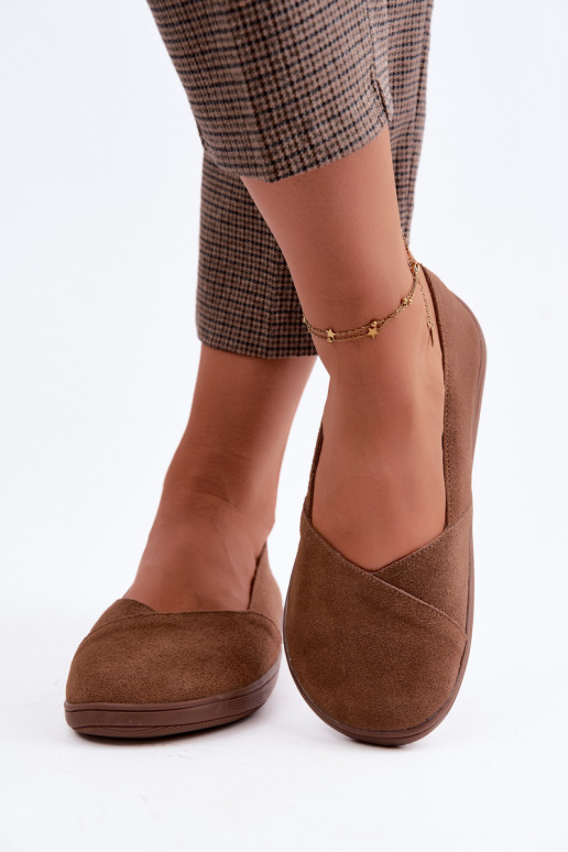 Barefoot ballet flats kunstsuede pruunis värvuses Mirelia